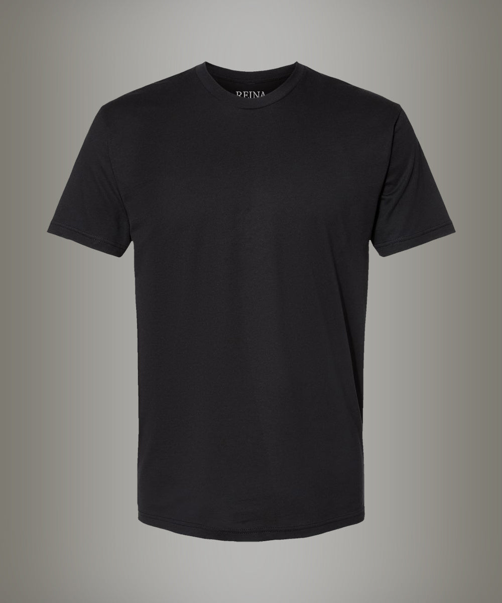 Black t-shirt on a gray background