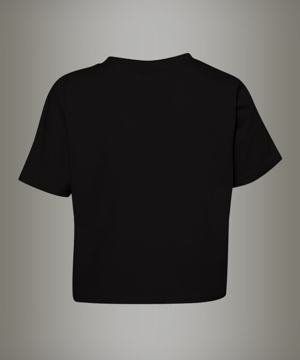 Black t-shirt on a gray background