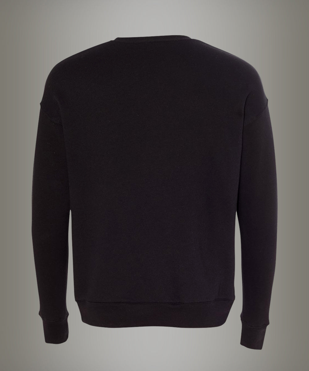 Black sweatshirt on a gray background