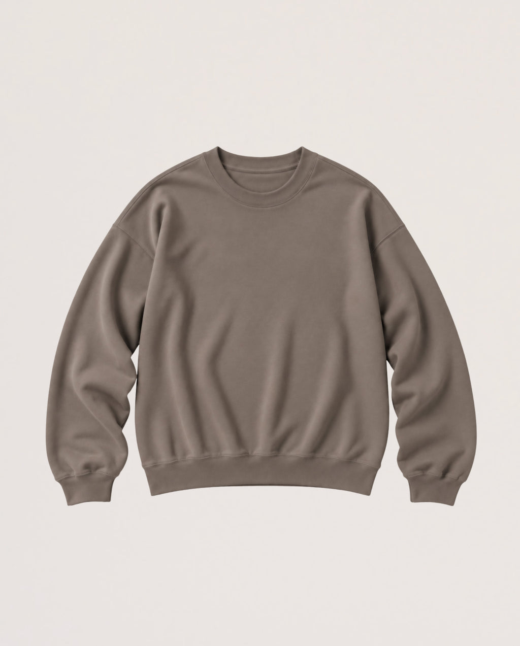 A flat lay view of a long sleeve shirt in Espresso