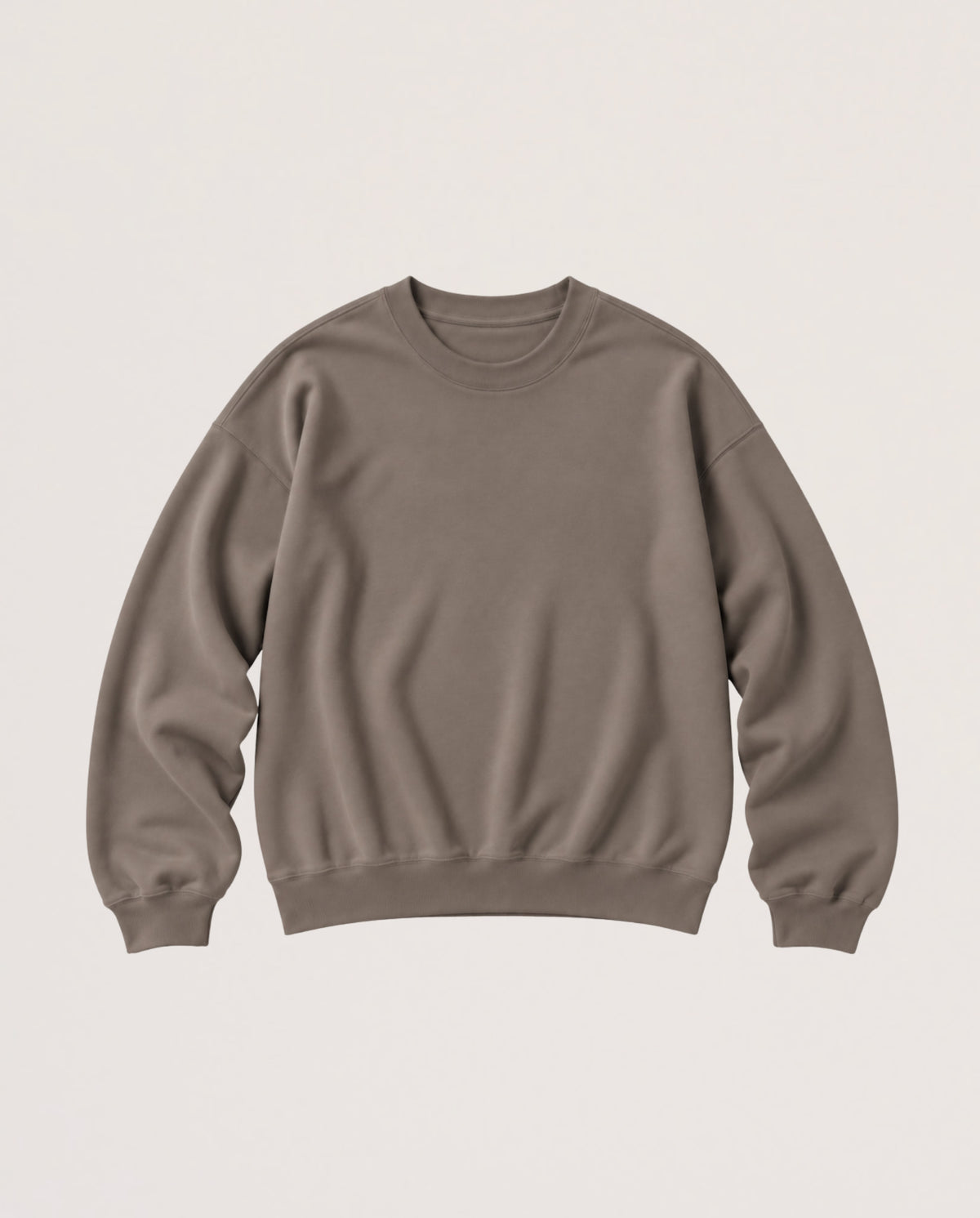 A flat lay view of a long sleeve shirt in Espresso