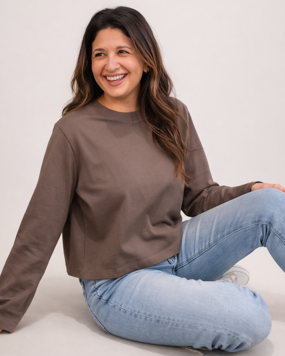 Peruvian Pima Bell Sleeve Crop